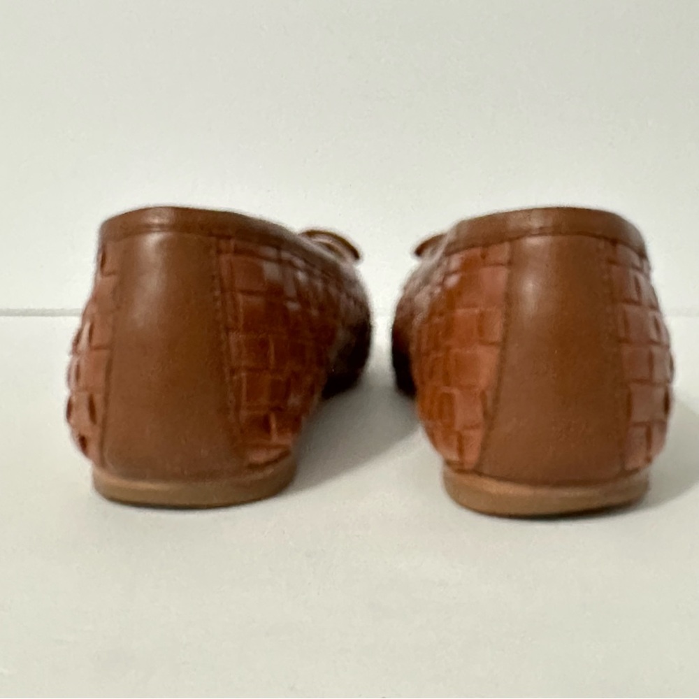 Quince Italian Leather
Handwoven Square Toe Ballet
Flat Brown Size 6 Boho Casual - Picture 6 of 9